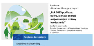 Rok 2025 pod lupą: Prawo, klimat i energia – spotkanie z Doradcami Energetycznymi