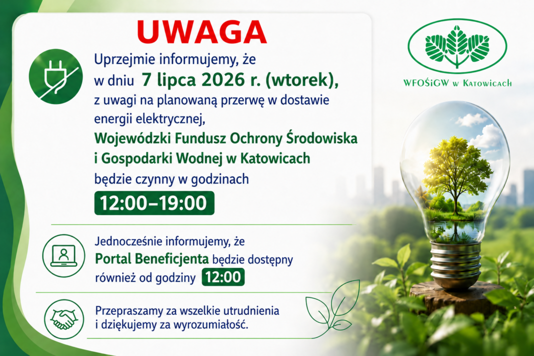 Komunikat brak prądu